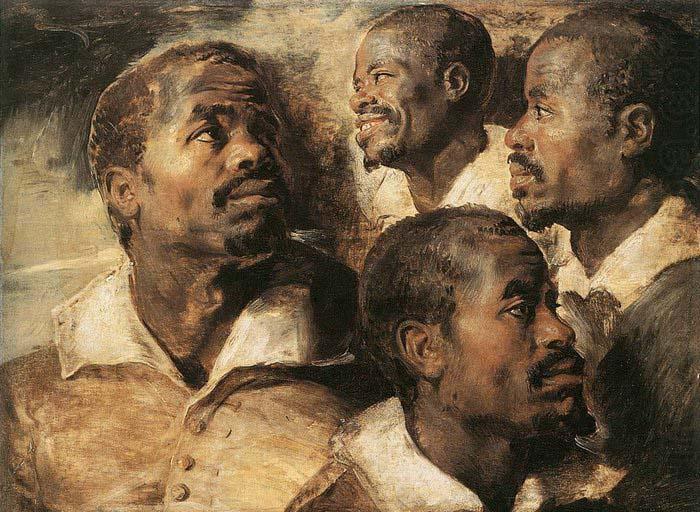 Peter Paul Rubens Four Studies of the Head of a Negro china oil painting image